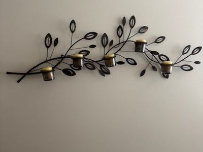 flowers metal wall hanging