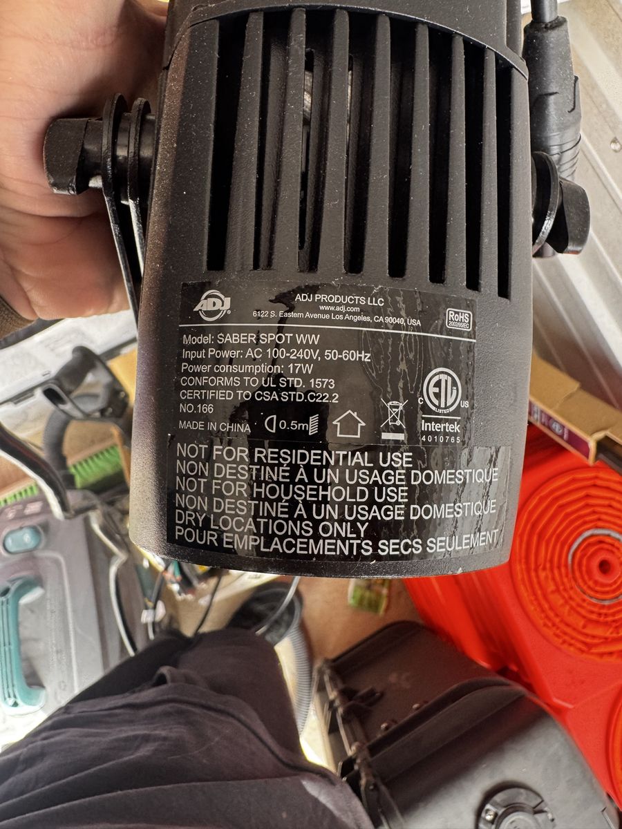 ADJ Saber Spot WW LED Pinspot Light 17W