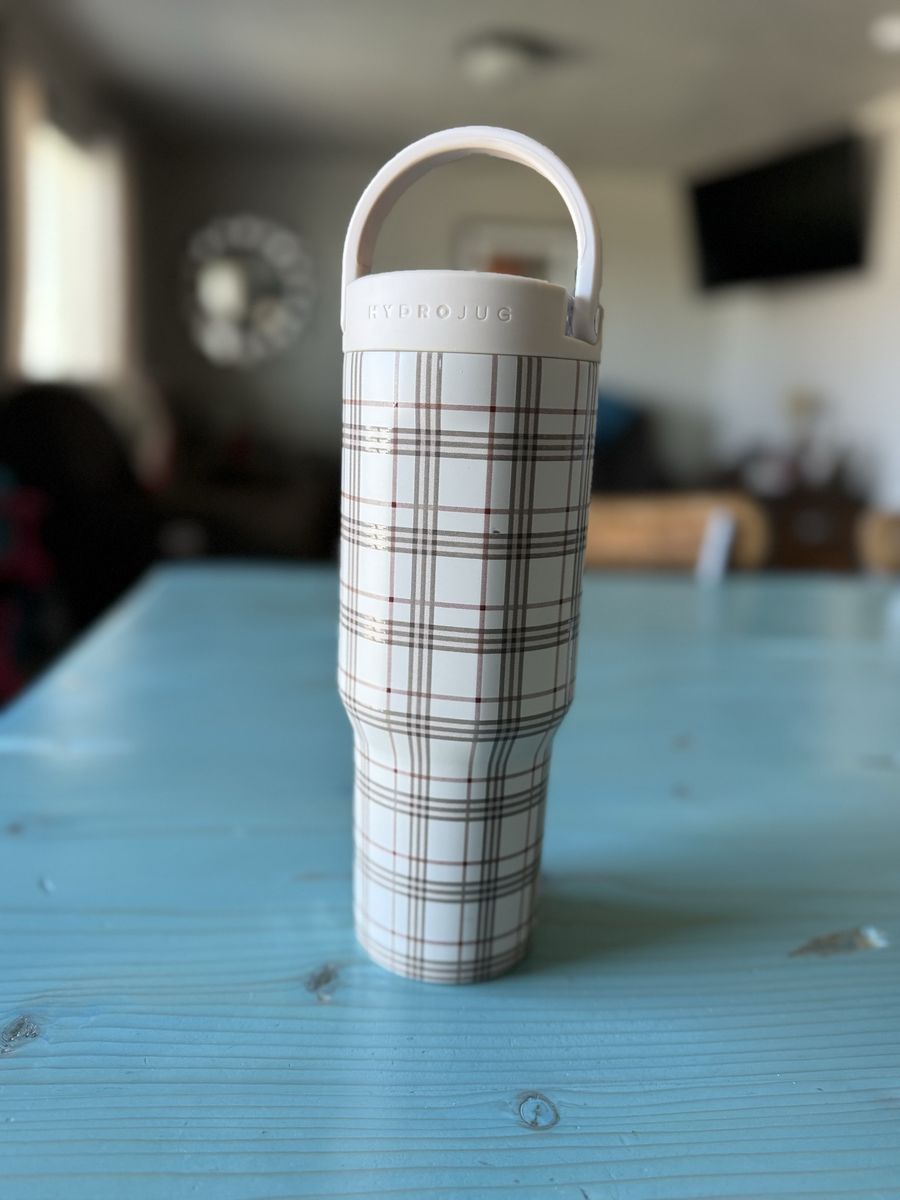 New HYDROJUG Sport Blair 32oz Plaid Insulated Water Bottle with Handle & Premium Grip Lid