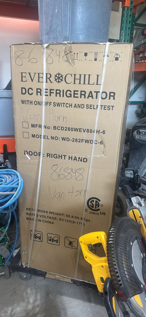 Everchill 12V DC Refrigerator Model WD-282FWDC-6 Right Hand Door
