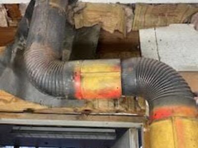 Wood burning box stove with stove pipes