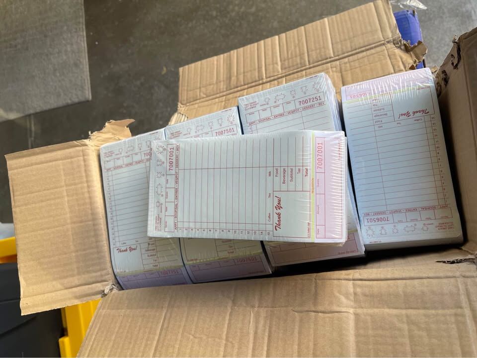 Case of guest restaurant checks