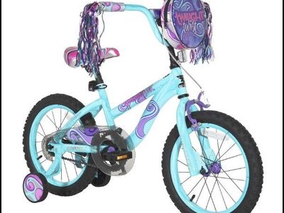 Girls 16” Bike – Huffy Twilight Twist w/ Training Wheels