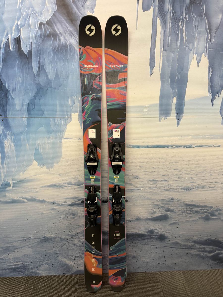 Blizzard Rustler 11 180cm Skis w/ Atomic Strive 13 Demo Bindings  Lightly Used 2026