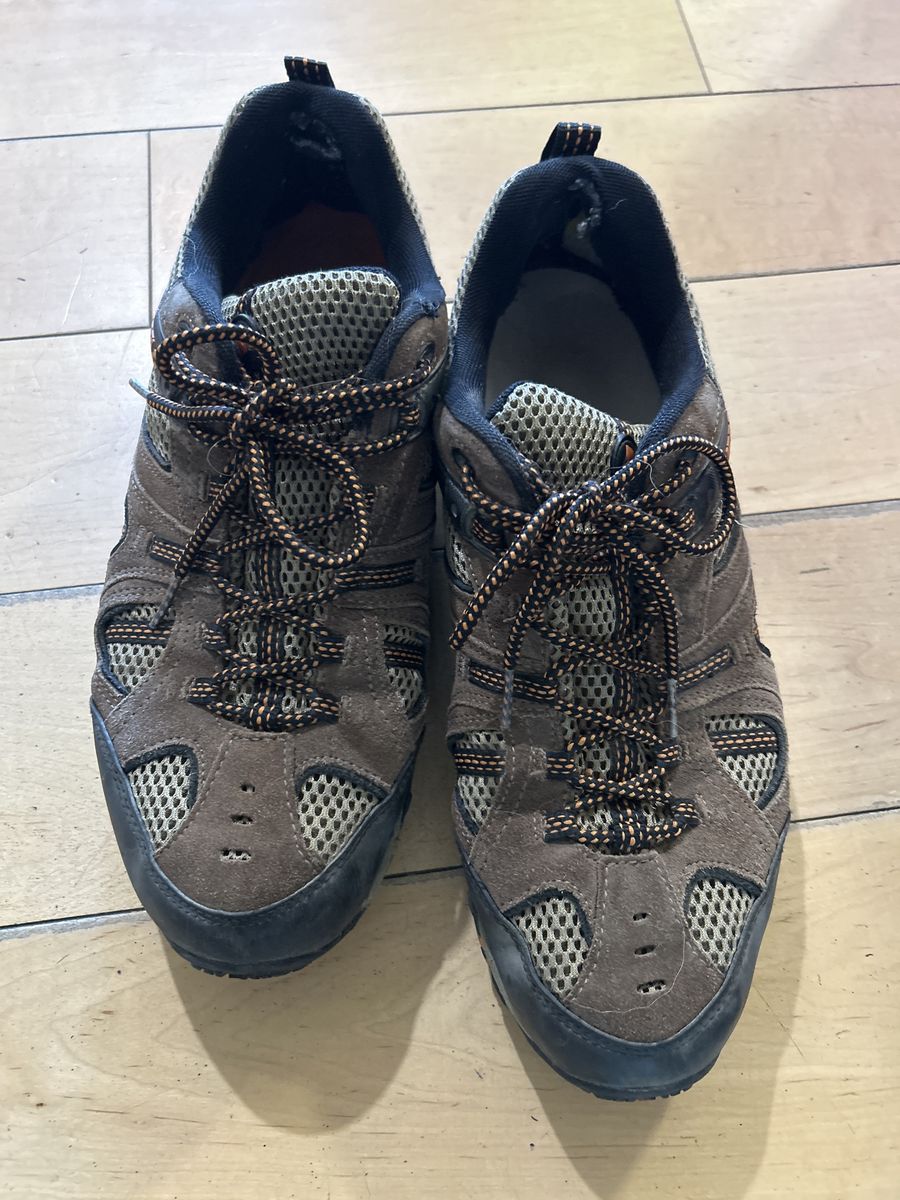 Pre-owned Men's Hiking Shoes - Brown Suede & Mesh size 12 us