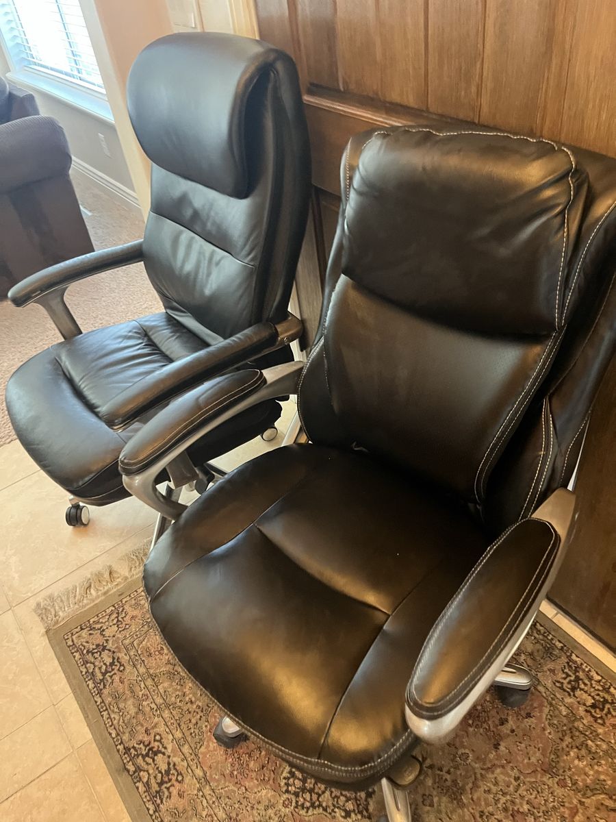 Serta and Beautyrest black Executive, office chairs, really comfortable Saratoga Spgs