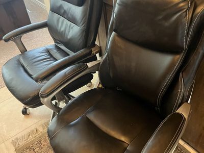 Serta and Beautyrest black Executive, office chairs, really comfortable Saratoga Spgs