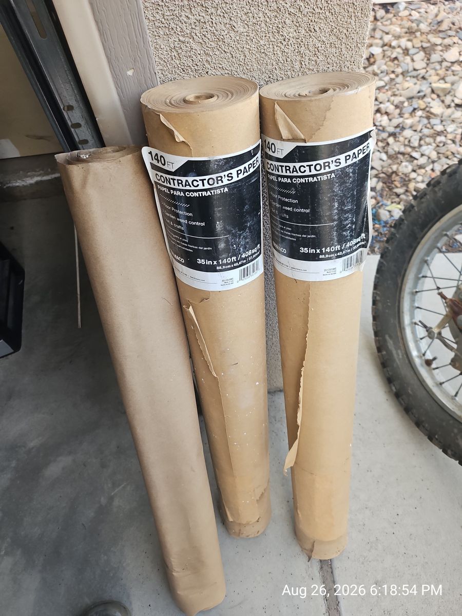 Trimaco 35 in x 140 ft Contractor's Paper Rolls - Floor Protection (3 Rolls)