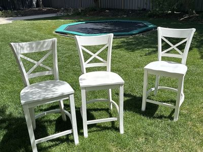 3 Crate and Barrel stools