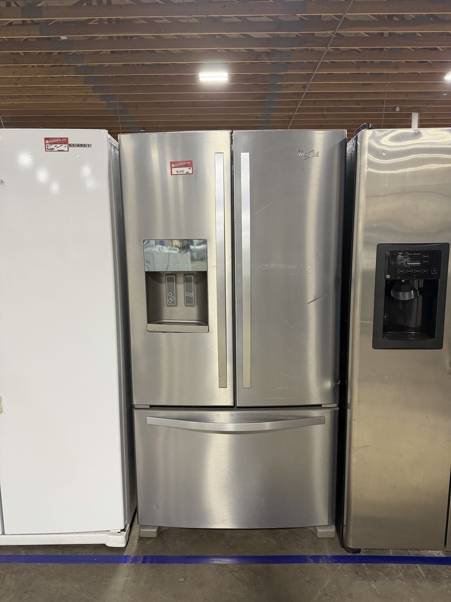 BIG SAVINGS! NICE WHIRLPOOL FRENCH DOOR FRIDGE