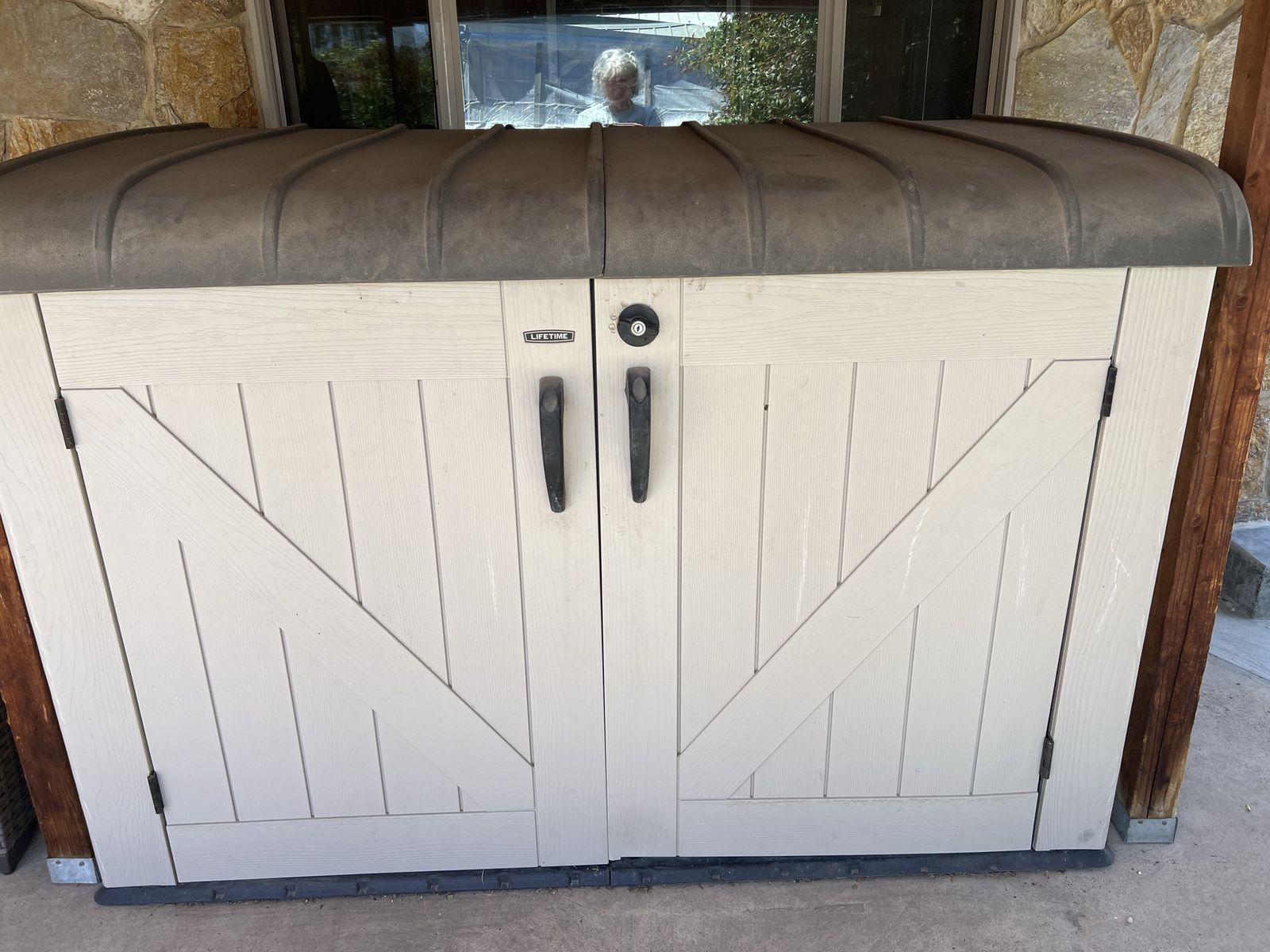 Lifetime model #60088 Horizontal Outdoor Storage shed 6’ x 3.5’.