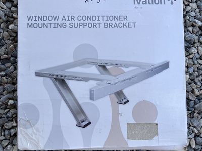 Ivation Air Conditioner Support Bracket, No Tools or Drilling Required - Easy to Install Window AC Mount - Heavy Duty Steel