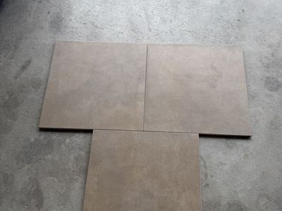 80 sqft Square Brown Floor Tiles - Durable Porcelain