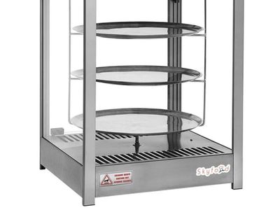 NEW OPEN-BOX SKYFOOD 3-TIER ROTATING HEATED PIZZA DISPLAY