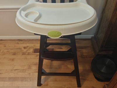 Summer Infant Wooden High Chair with Removable Tray - Dark Wood Finish