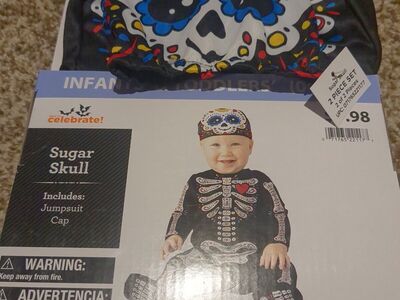 New! sugar skull infants Halloween costume