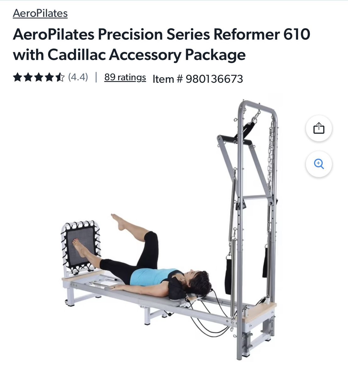 AeroPilates Precision Series Reformer 610 with Cadillac Accessory Package
