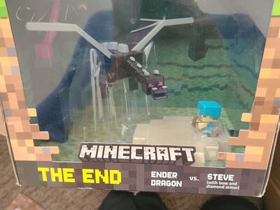 Minecraft "Ender Dragon vs Steve" action figures