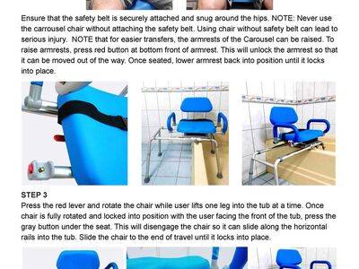 Carousel Sliding Bath Bench with Swivel