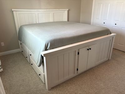 King Size Bed Frame with Storage and Drawers