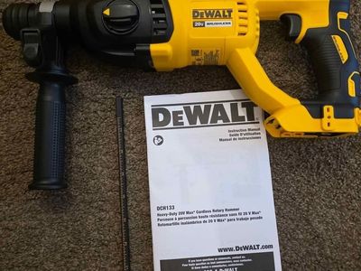 New DEWALT 20V MAX SDS Plus 1-in D-Handle Rotary Hammer Drill