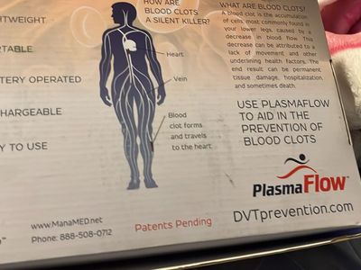 ManaMed PlasmaFlow DVT Prevention Device - Lightweight, Portable, Rechargeable