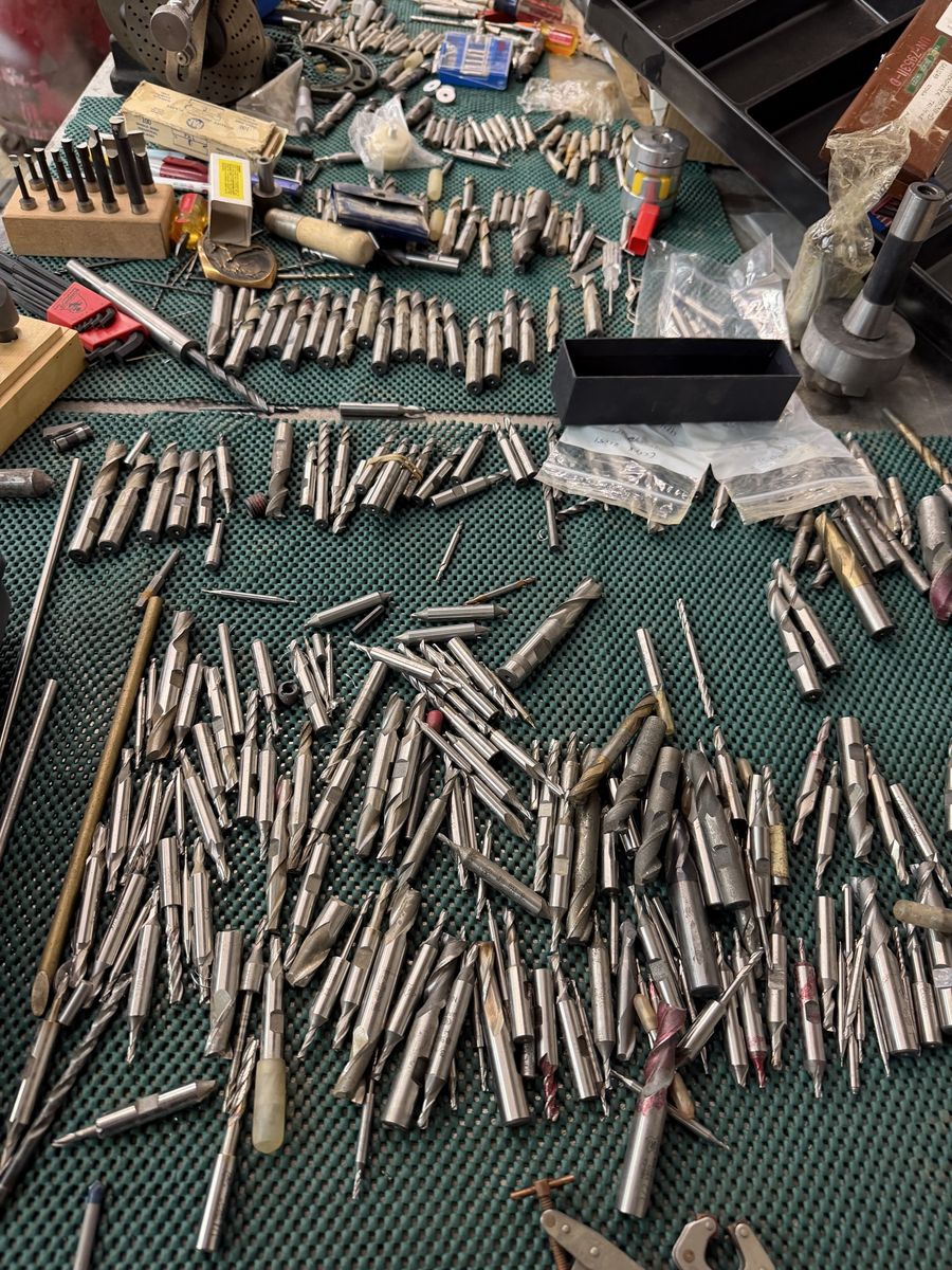 Large Assortment Machine Tooling Lot End Mills Center Drills Machinists Tools