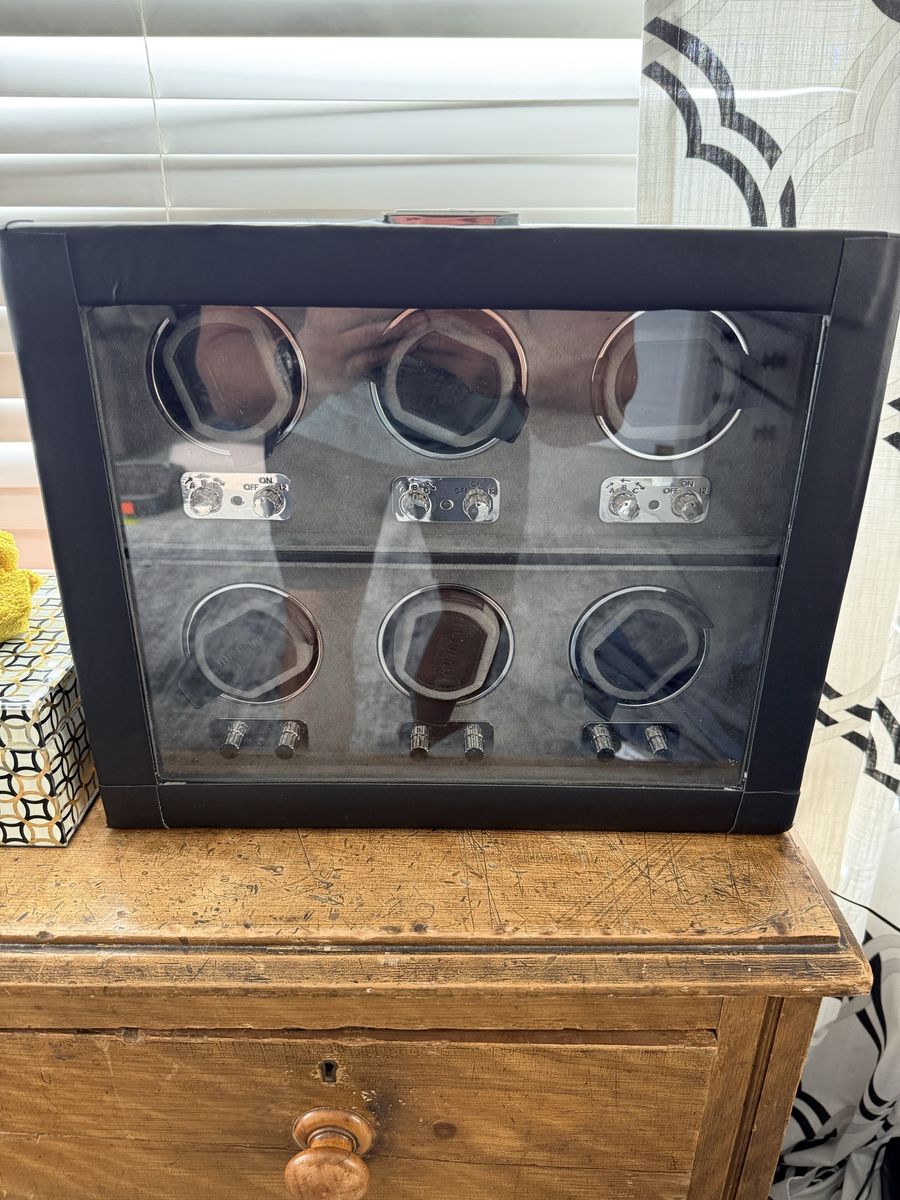 Wolf Designs Module 4.1 Six Watch Winder Black with Patented Technology