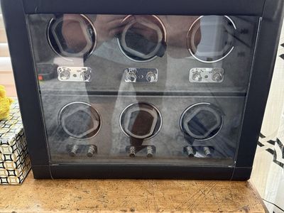 Wolf Designs Module 4.1 Six Watch Winder Black with Patented Technology