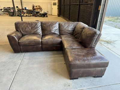 Leather sectional