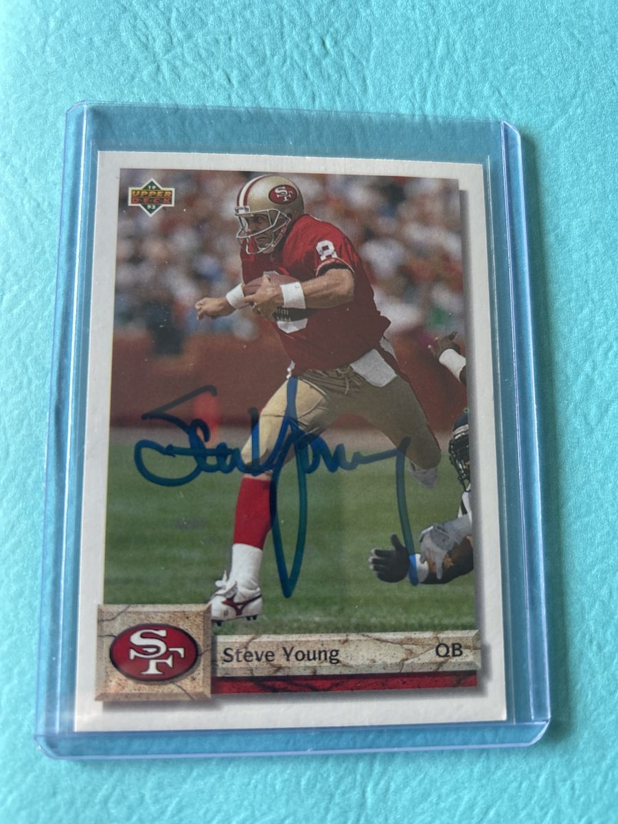 Steve Young Upper Deck Autograph Hand Signed San Francisco 49ers NFL Football Auto Card
