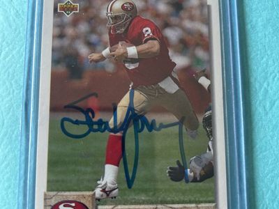 Steve Young Upper Deck Autograph Hand Signed San Francisco 49ers NFL Football Auto Card