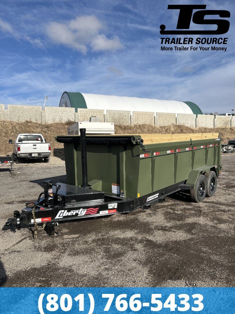 7x16 Liberty LD Dump Trailer - 40" Sides - 15.4K GVWR -