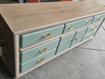 Sage Green Modern Rustic Dresser
