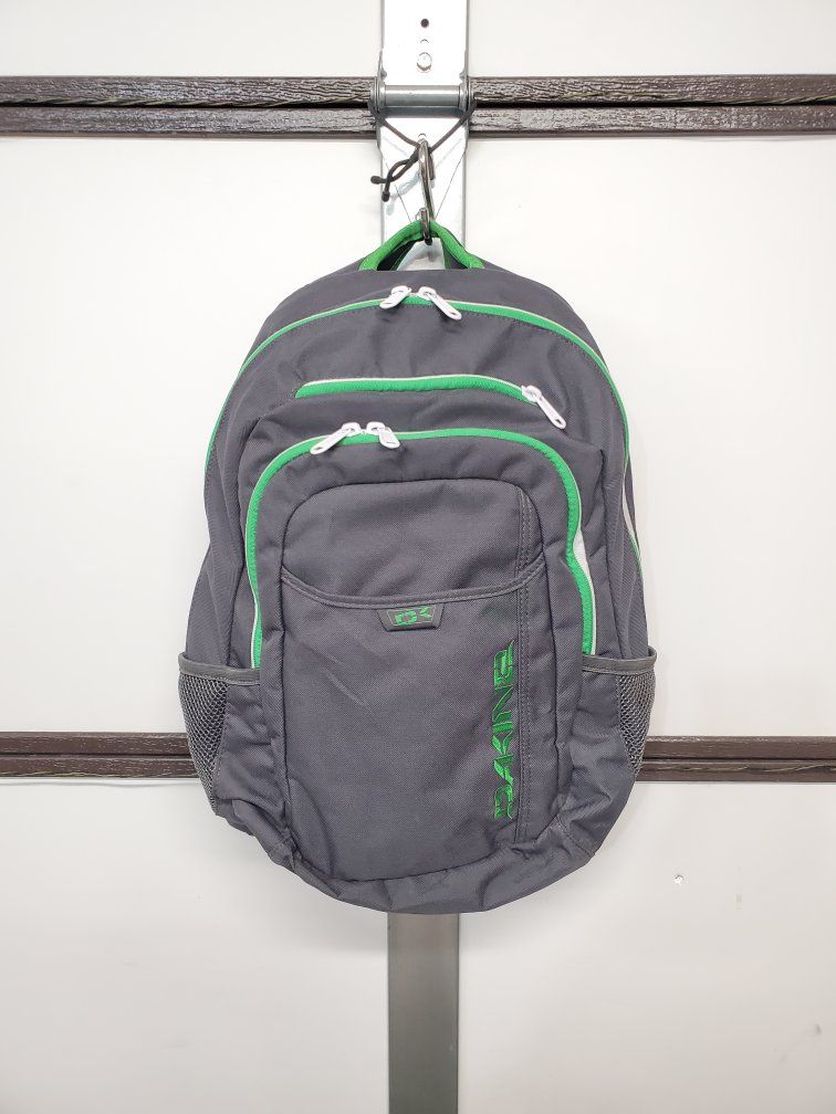 Dakine Factor Grey/Green Backpack, Multi-Compartment, School/Travel Bag