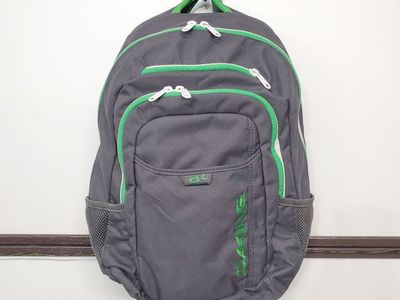 Dakine Factor Grey/Green Backpack, Multi-Compartment, School/Travel Bag