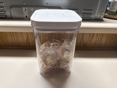 OXO Good Grips Pop Container with White Lid and Fortune Cookies