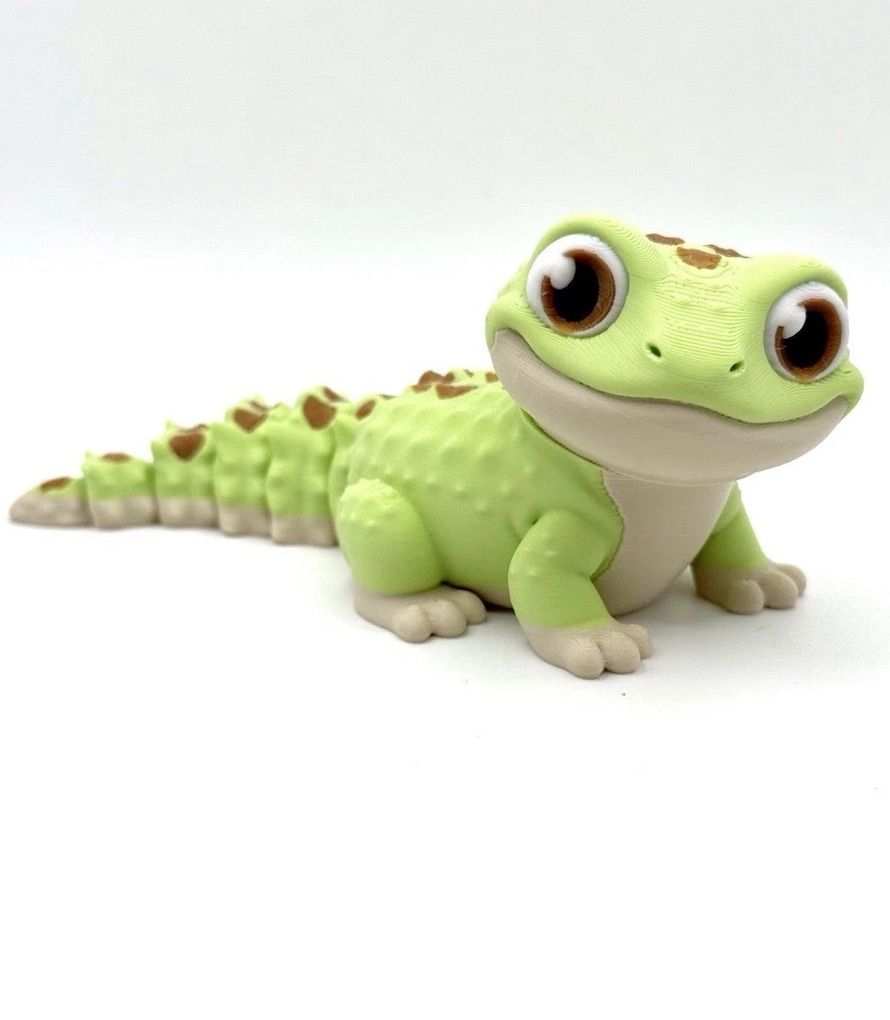 3D Printed Articulate Leopard Gecko Lizard TOY