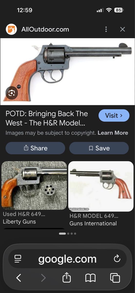 A .22 Long Rifle Cylinder For an H&R Model 649