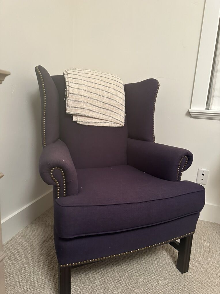 Large Nailhead Trim  Living Room Chair