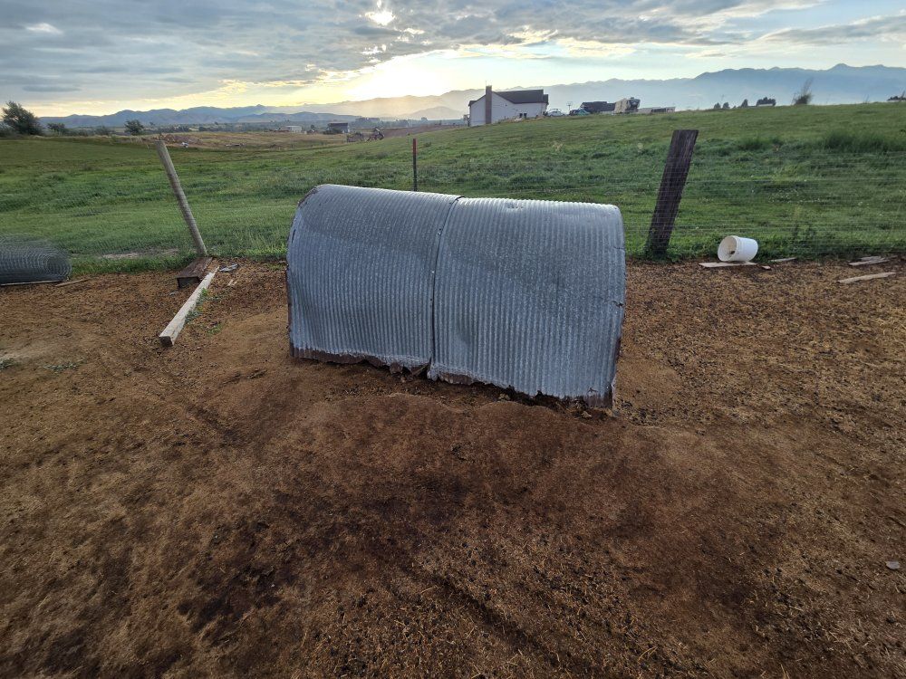 Corrugated Metal Livestock Shelter / Small Animal Hut