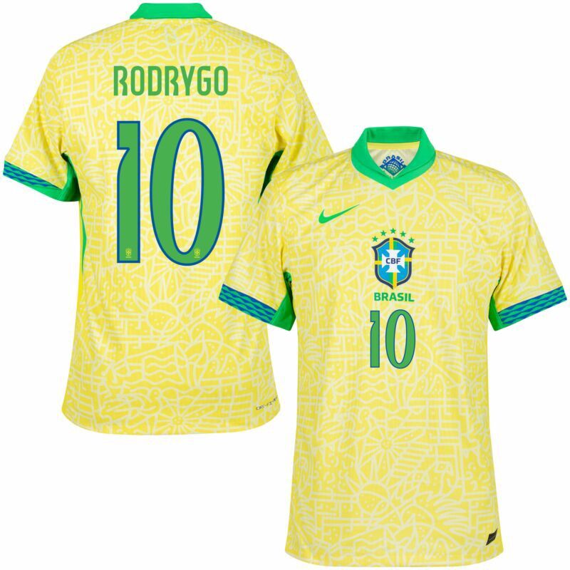 Rodrygo #10 | L | Brazil 2024-26 Home Jersey