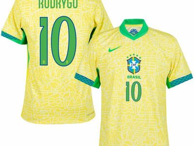 Rodrygo #10 | L | Brazil 2024-26 Home Jersey