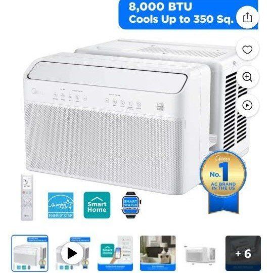 BRAND NEW Midea 8000 BTU 8k Window Air Conditioner Unit
