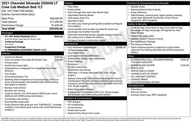2021 Chevrolet Silverado 2500 LT