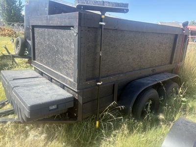 Used Dual Axle Utility Dump Trailer with Tool Box - Perfect for Hauling Debris