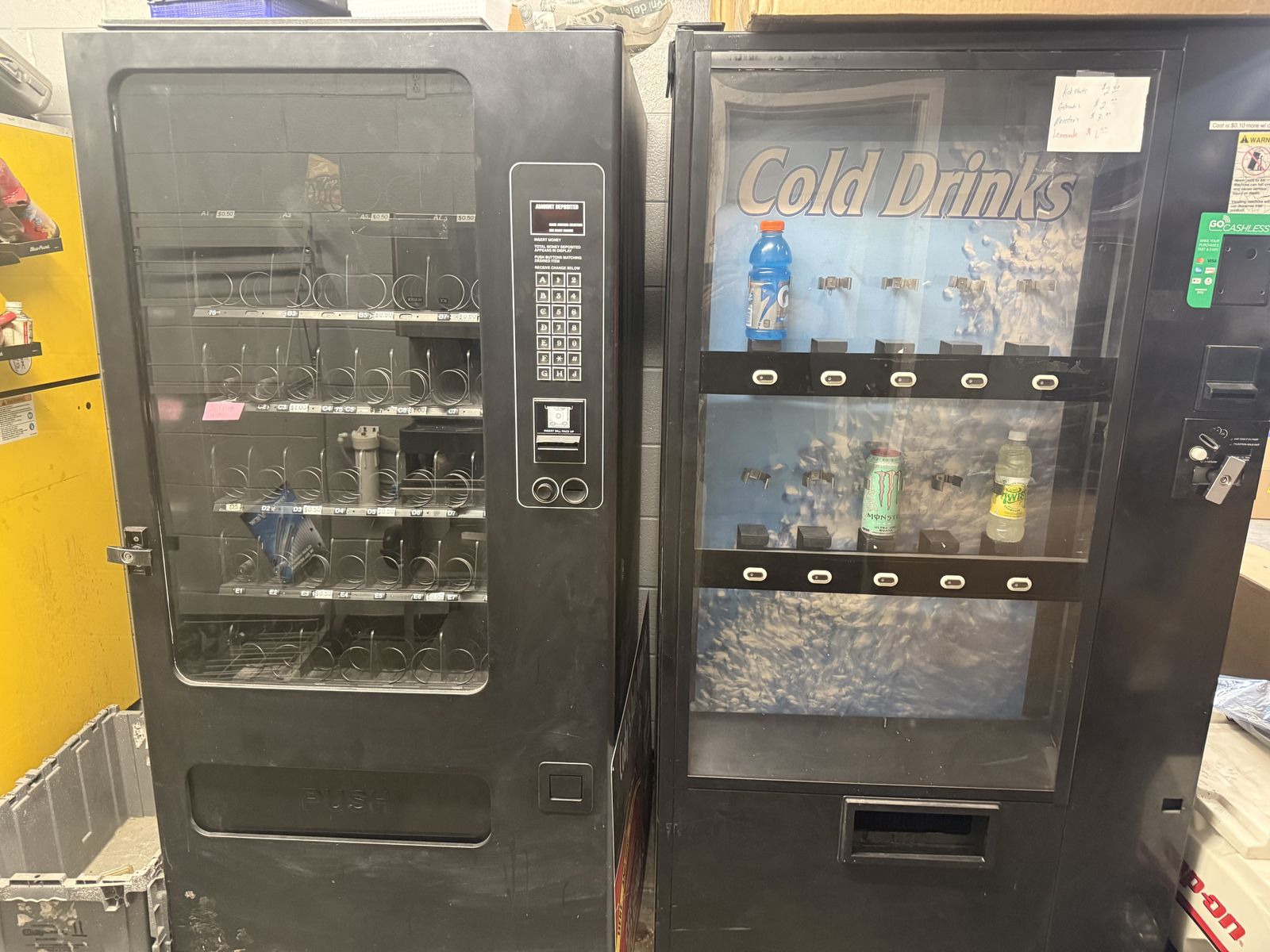 Snack & Cold Drink VENDING MACHINE Working SET!