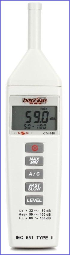 Galaxy Audio CM140 Checkmate Microphone Preamp SPL Meter