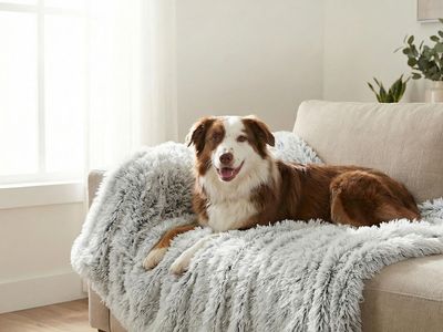 PJYuCien Lightweight and Portable Soft Dog Blanket, 50"x60", Gray