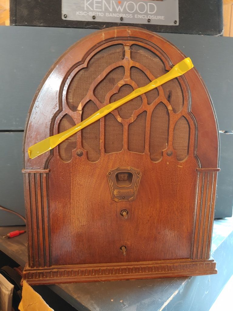 Vintage Brunswick Tube Radio Model AC-10 Cathedral for Restoration or Parts